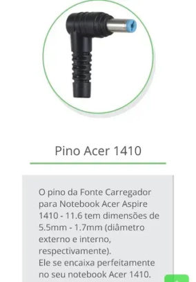 Fonte Carregador Compatível Acer 19V 3.42a 5.5mm 1.7mm  65w - Image 3